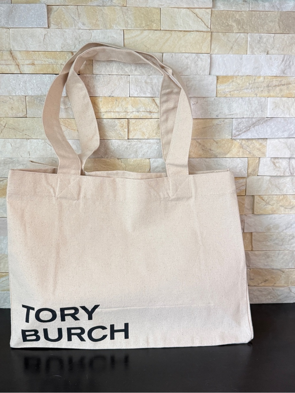 New‼️Tory Burch 100% Natural Cotton Logo Tote Shopping Bag